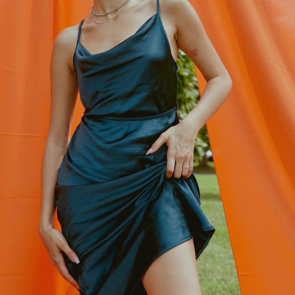 NWT motel silk slip dress
